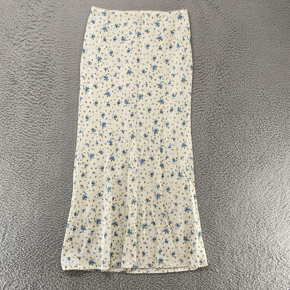 Wild Fable Maxi Skirt Womens Medium Cottagecore Floral Linen Dainty Summer Boho